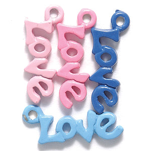 PW959-LE: Charm Word Love Asst Epoxy 5x18mm-1PC