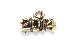 PW2032-14G: Charm Year 2014 Ant Gold 8x13mm - 1PC