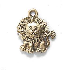 PW1710-AG: Charm Cute Lion Ant Gold 17mm-1PC