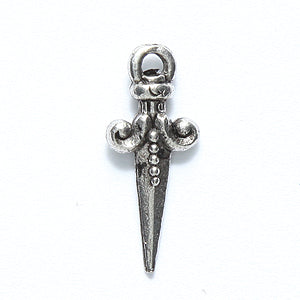 PW6309-S: Charm Dagger 7x20mm Silver-1PC