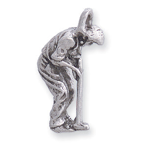 PW462-S: Charm Putting Golfer Ant Pewter 9x22mm 1PC