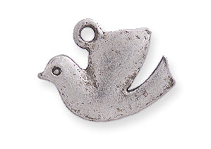 PW388-S: Charm Dove Ant Pewter 13x16mm 1PC