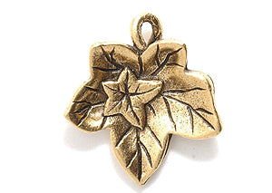 PW26-AG: Ivy Leaf Ant Gold 15x17mm-1PC