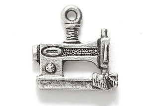 PW5255-S: Charm Sewing Machine Silver 15x16mm-1PC