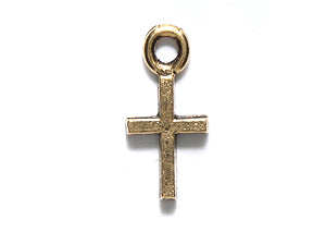 PW5605-AG: Charm Cross Ant Gold 7x15mm-1PC