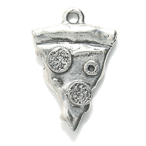 PW1643-S: Charm Pizza Slice Ant Pewter 15x23mm 1PC