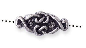 PW1285-S: Bead Oval w/Celtic Knot Ant Pewter 8x16mm 1PC