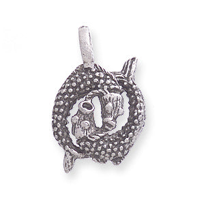 PW822-S: Pisces Pendant Ant Pewter 12x18mm 1PC