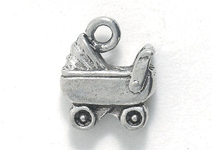 PW5573-S: Charm Carriage Ant Pewter 12x14mm 1PC