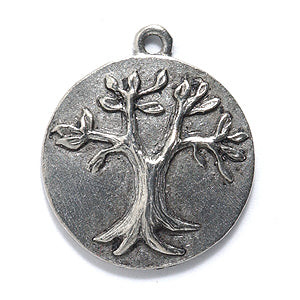 PW3751-S: Tree Of Life Pendant Ant Pewter 19mm 1PC