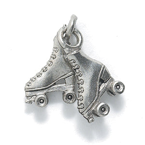 PW5163-S: Charm Roller Skates Silver 17x19mm-1PC