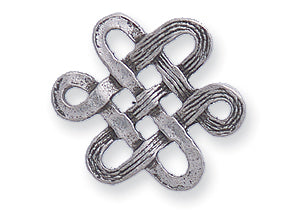 PW437-S: Chinese Knot Ant Pewter 15mm 1PC