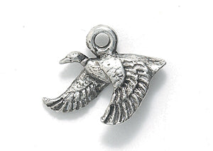 PW5182-S: Charm Flying Duck Bird Ant Pewter 13x16mm 1PC