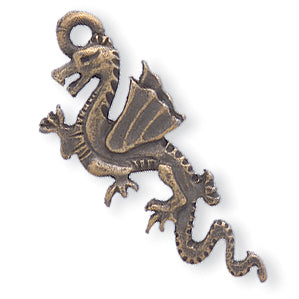 PW420-G: Charm Dragon Ant Brass 10x28mm-1PC