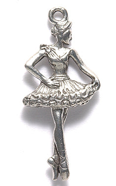 PW5643-S: Charm Ballerina Silver 31mm-1PC