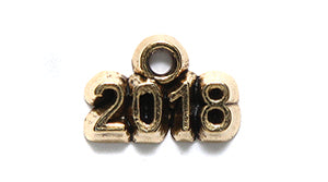 PW2032-18G: Charm Year 2018 Ant Gold 8x13mm - 1PC