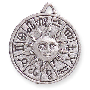 PW4136-S: Charm Celestial Zodiac Silver 20x23mm-1PC