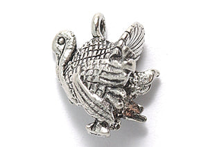 PW1125-S: Charm Turkey Silver 12x16mm-1PC