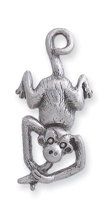 PW649-S: Charm Moving Monkey Ant Pewter 13x29mm 1PC