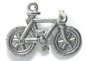 PW46-S: Charm Bicycle Silver 17x23mm-1PC