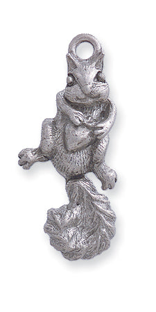 PW646-S: Charm Moving Squirrel Ant Pewter 13x25mm 1PC