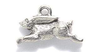 PW877-S: Charm Rabbit Ant Pewter 10x19mm 1PC