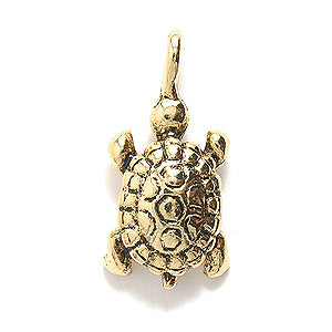 PW288-AG: Charm Turtle Ant Gold 10x21mm - 1PC