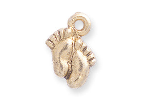 PW848-AG: Pendant Little Feet Ant Gold 9x14mm - 1PC