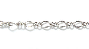 14CX1815: Chain Figaro 2.3mm ANT Silver 1FT