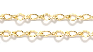 08CX7854: Chain 3x4mm Drop LNK Gold 1FT