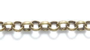 49CX1858: Chain 4mm Rolo ANT Brass 1FT