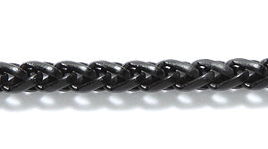 10CX9109: Chain Wheat 3mm Matte Black 1FT