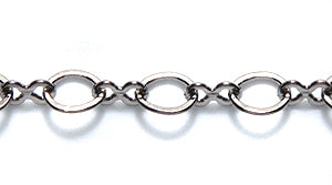 45CX1809: Chain Oval & 3x5.2mm Figure8 GNMTL 1FT