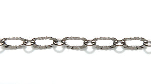 47CX3809: Chain TEXTR Oval 3x4.8mm GNMTL 1FT