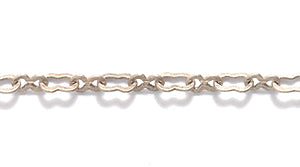 08CX6815: Chain 2x4mm Peanut LNK ANT Silver 1FT