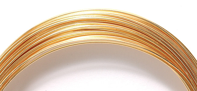 22CW855-G: German Style Wire 22 Gauge Gold Plate 10 Meter - Package