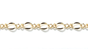 14CX1854: Chain Figaro 2.3mm Gold 1FT