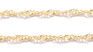 27CX0854: Chain Spiral LNK Gold 1.5mm 1FT