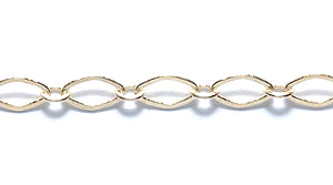 12CX8854: Chain Flat Diamond 3.5x5mm Gold 1FT