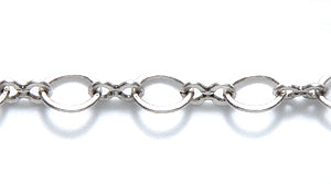 45CX1815: Chain Oval 3x5.2 Figure8 ANT Silver 1FT