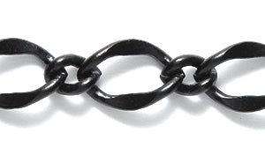 45CX109: Chain 11 And 6mm Oval LNK Matte Black 1FT