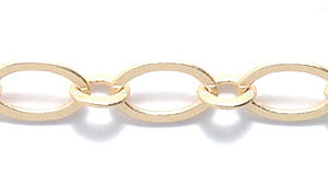 09CX852: Chain Flat Oval 5x9mm SHG 1FT