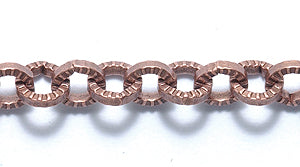 11CX8857: Chain Crimped Round LNK 5mm ANT CPPR 1FT