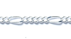 14CX8812: Chain Figaro 5 To 1 2.5mm Silver 1FT