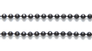 15CX1109-D: Ball Chain Diamond Cut 1.5mm Matte Black 1FT