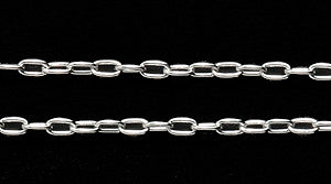 25CX810: Chain 040 Long Oval Cable Sterling