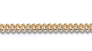 13CX1854: Chain Flat 2.2mm Curb Gold 1FT