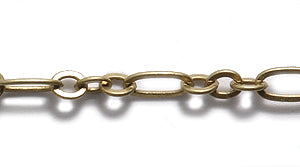 46CX6858: Chain 3mm And 6mm Oval LNK ANT Brass 1FT