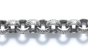 34CX1815: Chain 5mm TEXTR Rolo ANT Silver 1FT