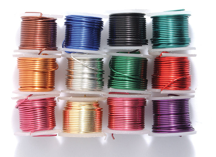 20CW525: Artistic Wire 20 Gauge 12 3 Yards Bobbins Assorted